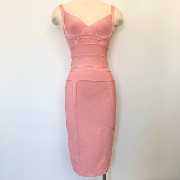 House of CB Dresses & Skirts - 🌺SOLD🌺 House of CB London Pink Stretch Bandage Bodycon Cocktail Party Dress